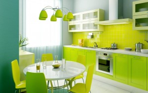 muebles de cocina con colores